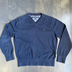 Tommy Hilfiger Women’s Dark Navy Blue V-Neck Sweater Size Medium